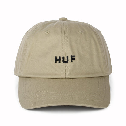 HUF Original Logo Curved Brim Cotton Baseball Cap - Oatmeal