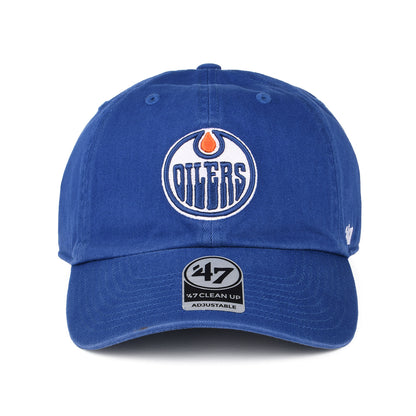 47 Brand Edmonton Oilers Baseball Cap - NHL Clean Up - Royal Blue
