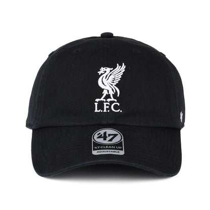47 Brand Liverpool FC Baseball Cap - Clean Up - Black-White