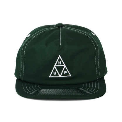 HUF Triple Triangle Unstructured Snapback Cap - Pine Green-White