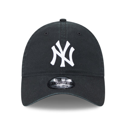 New Era 9TWENTY New York Yankees Baseball Cap - MLB League Essential - Black-White