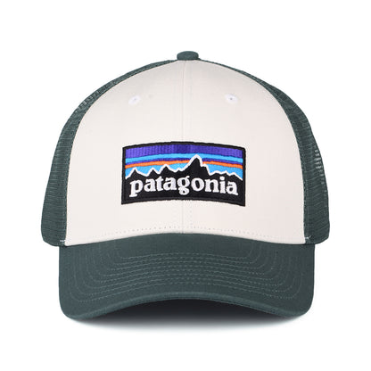 Patagonia Hats P-6 Logo Organic Cotton LoPro Trucker Cap - White-Light Forest
