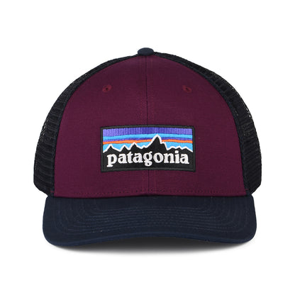 Patagonia Hats P-6 Logo Organic Cotton Trucker Cap - Plum-Navy