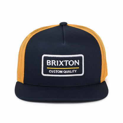 Brixton Hats Palmer Proper MP Trucker Cap - Washed Navy-Yellow