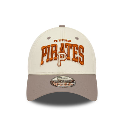 New Era 9FORTY Pittsburgh Pirates Baseball Cap - MLB White Crown - Ivory-Taupe