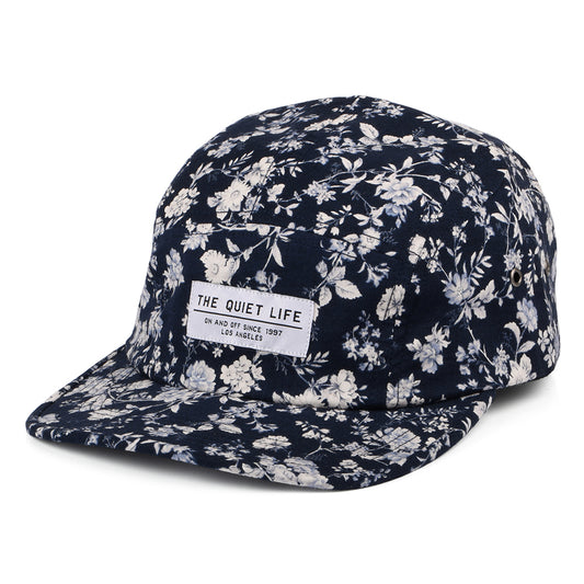 The Quiet Life Hats Huntington Floral 5 Panel Cap - Navy Blue