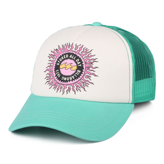 Billabong Hats Aloha Forever Trucker Cap - White-Aqua