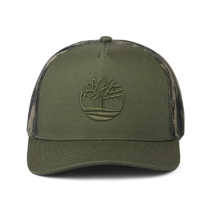 Timberland Hats Printed Camouflage Mesh Trucker Cap - Olive