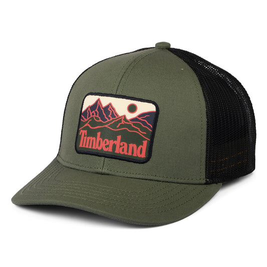 Timberland Hats Mountain Line Patch Trucker Cap - Olive