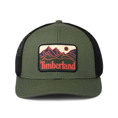 Timberland Hats Mountain Line Patch Trucker Cap - Olive