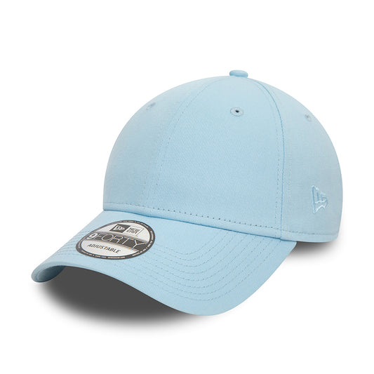 New Era 9FORTY Cotton Blank Baseball Cap - NE Essential - Ice Blue