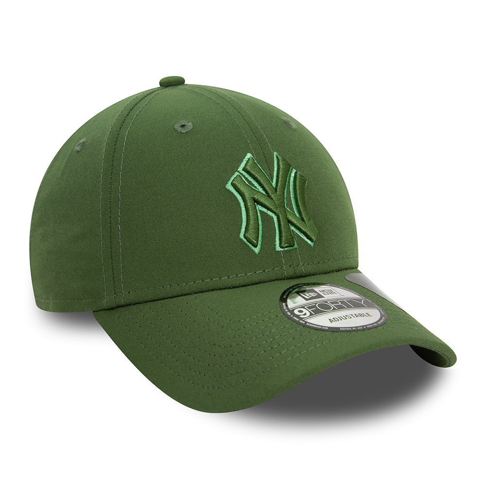 New Era 9FORTY New York Yankees Baseball Cap - MLB Repreve Outline - Olive
