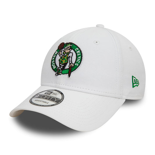 New Era 9FORTY Boston Celtics Baseball Cap - NBA Side Patch - White-Green