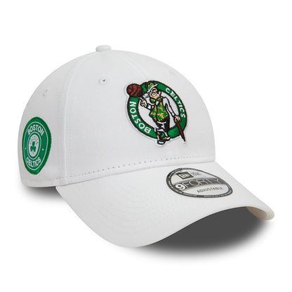 New Era 9FORTY Boston Celtics Baseball Cap - NBA Side Patch - White-Green