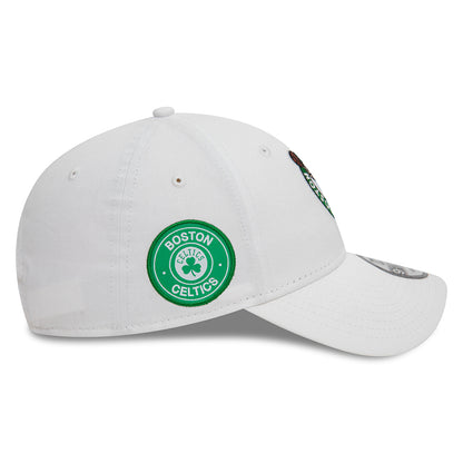 New Era 9FORTY Boston Celtics Baseball Cap - NBA Side Patch - White-Green
