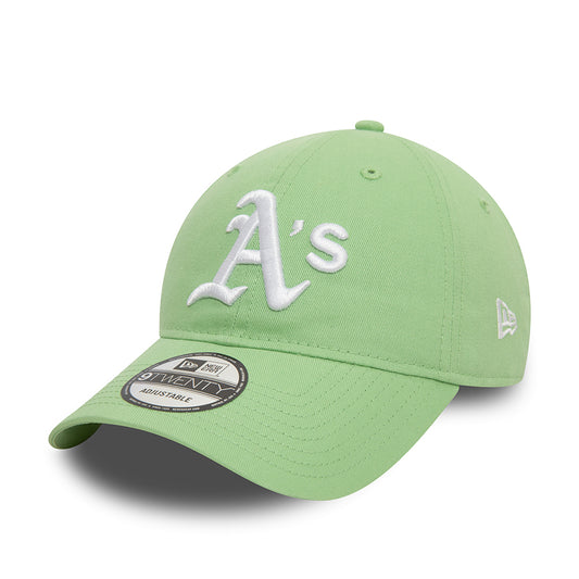 New Era 9TWENTY Oakland Athletics Baseball Cap - MLB League Essential - Light Green-White
