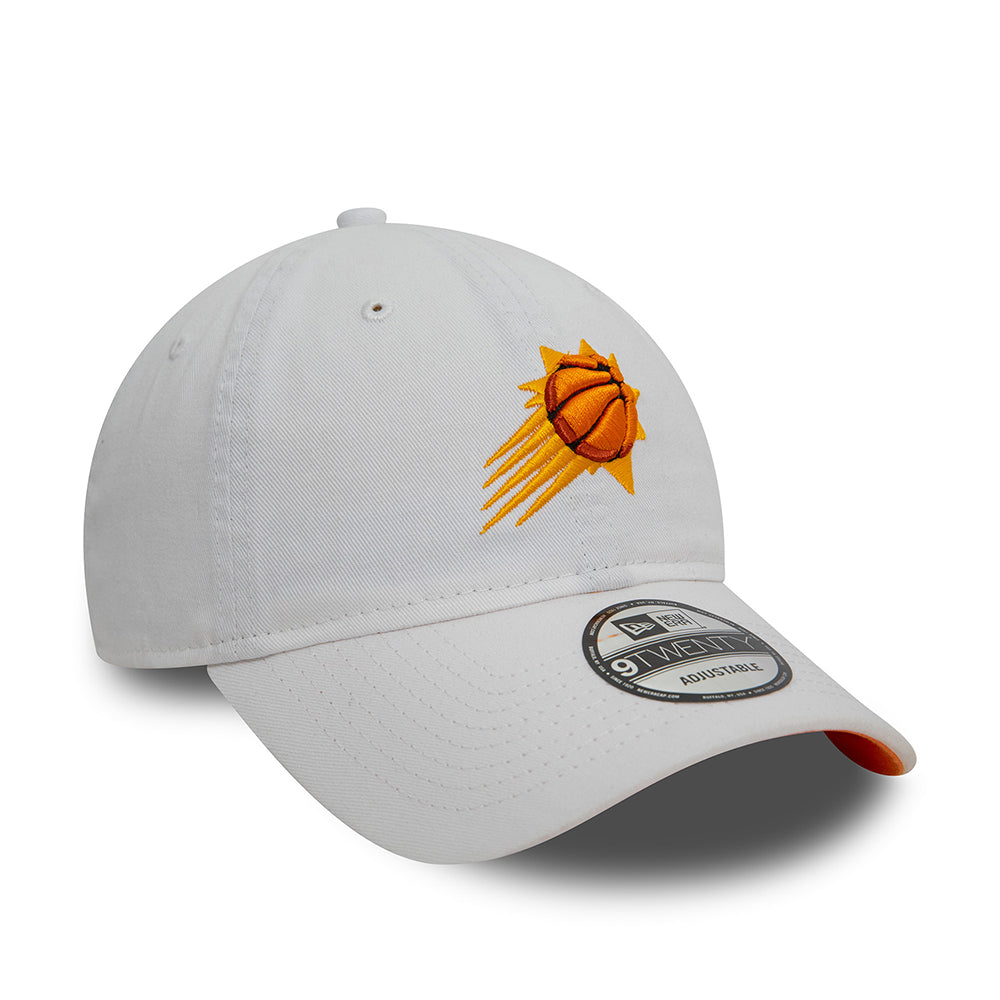 New Era 9TWENTY Phoenix Suns Baseball Cap - NBA Contrast Underbrim - White-Orange