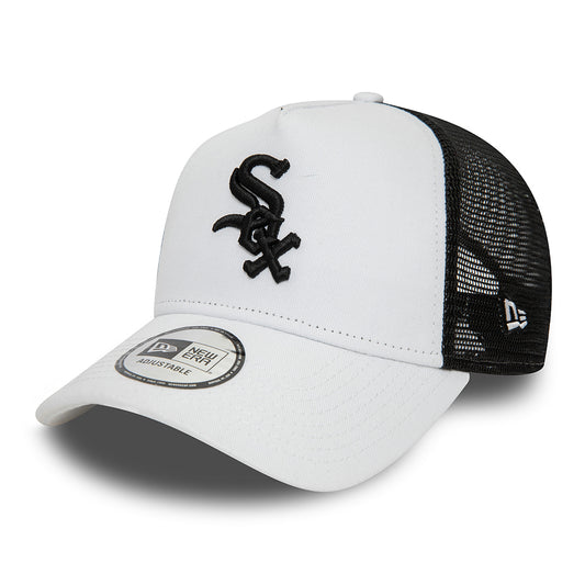 New Era Chicago White Sox A-Frame Trucker Cap - MLB League Essential - White-Black