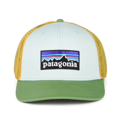 Patagonia Hats P-6 Logo Organic Cotton Trucker Cap - Mint-Green-Mustard