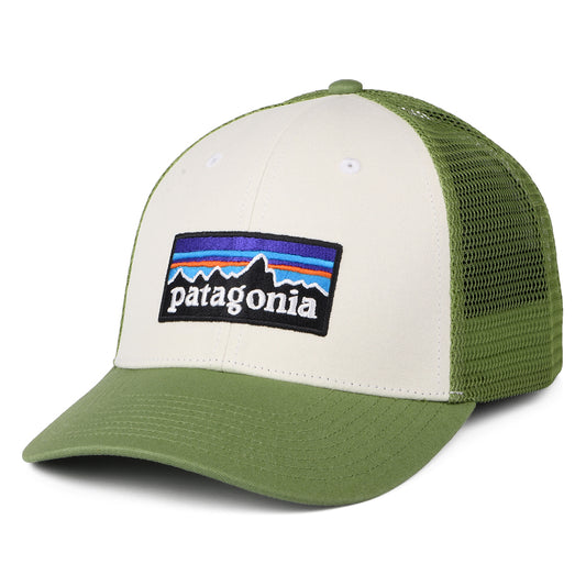 Patagonia Hats P-6 Logo Organic Cotton LoPro Trucker Cap - Off-White-Olive