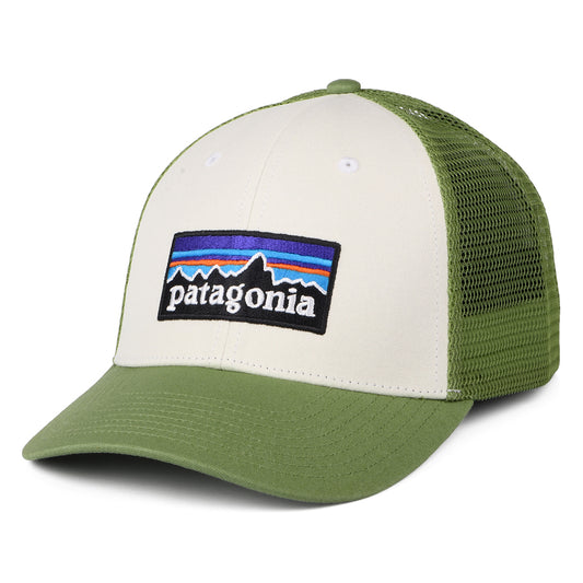 Patagonia Hats P-6 Logo Organic Cotton LoPro Trucker Cap - Off White-Olive