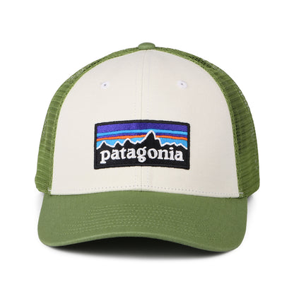 Patagonia Hats P-6 Logo Organic Cotton LoPro Trucker Cap - Off-White-Olive