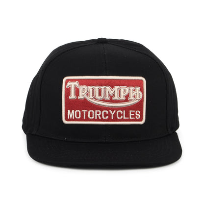 Triumph Motorcycles Straggler Cotton Flat Brim Baseball Cap - Black