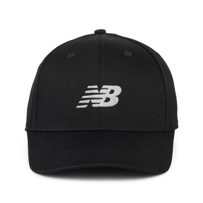 New Balance Hats Structured Cotton Twill Snapback Cap - Black