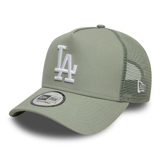 New Era L.A. Dodgers A-Frame Trucker Cap - MLB League Essential - Sage-White