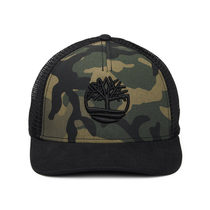 Timberland Hats Camo Print Trucker Cap - Black-Camo