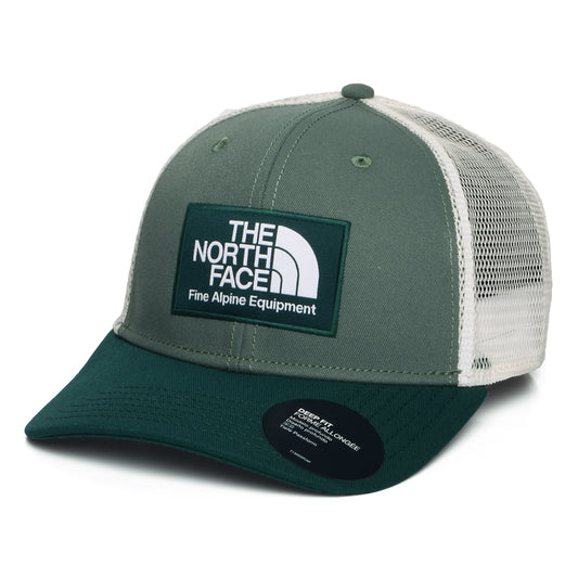 The North Face Hats Mudder Deep Fit Recycled Trucker Cap - Sage-Forest-White