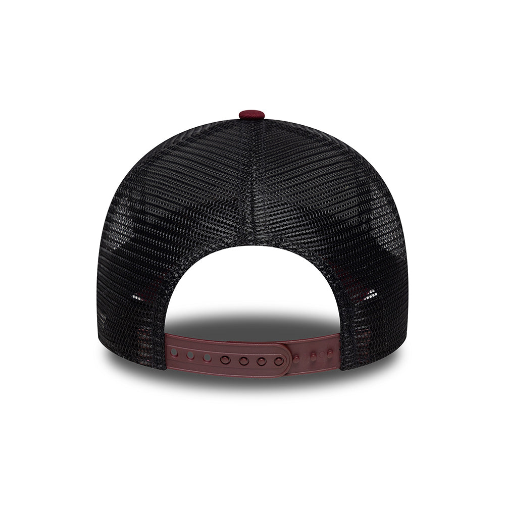 New Era A-Frame Trucker Cap - NE Patch - Burgundy