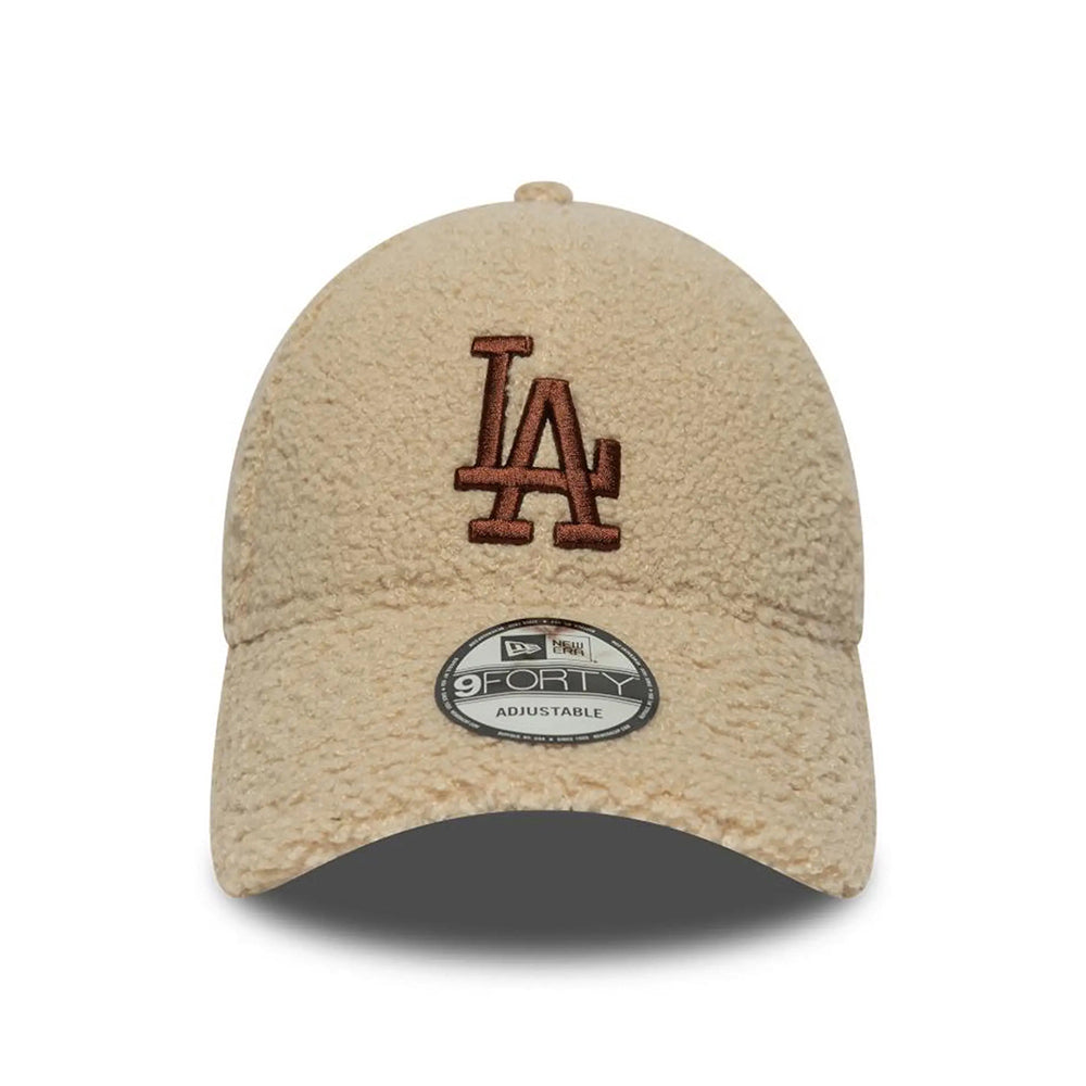New Era 9FORTY L.A. Dodgers Baseball Cap - MLB Borg - Beige-Brown