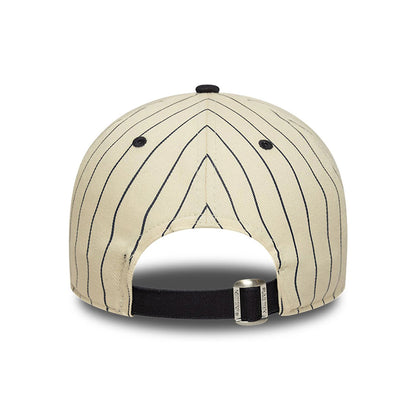 New Era 9TWENTY New York Yankees Baseball Cap - MLB Pinstripe - Cream-Navy