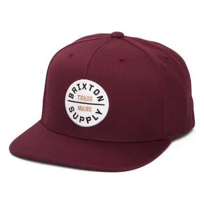 Brixton Hats Oath III Snapback Cap - Port