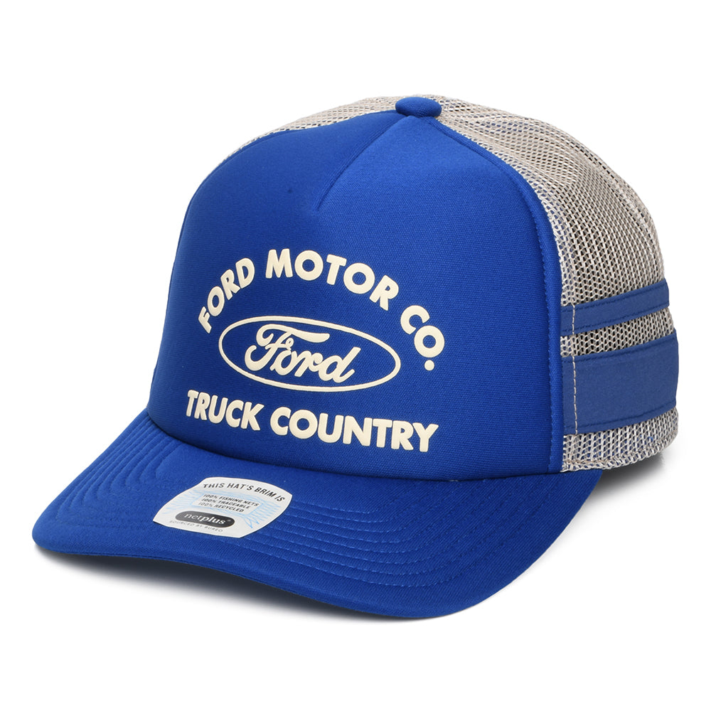 Brixton Hats Ford Built Tough MP Trucker Cap - Blue-White