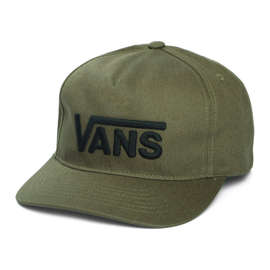 Vans Hats Drop V Logo Curved Brim Snapback Cap - Olive-Black