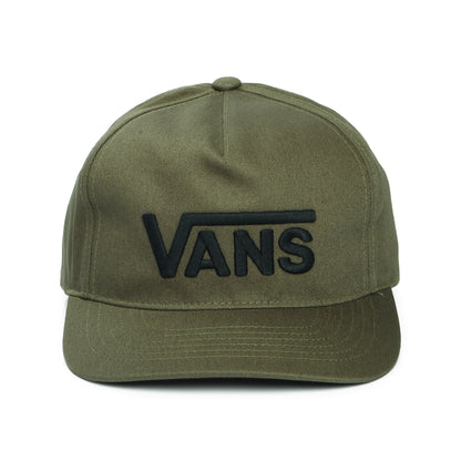 Vans Hats Drop V Logo Curved Brim Snapback Cap - Olive-Black