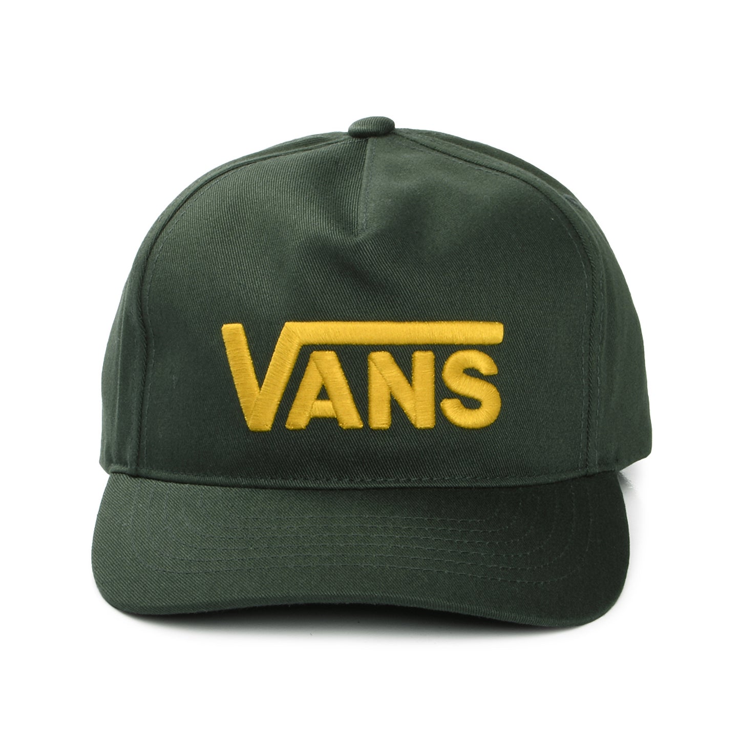Vans Hats Drop V Logo Curved Brim Snapback Cap - Dark Moss-Yellow