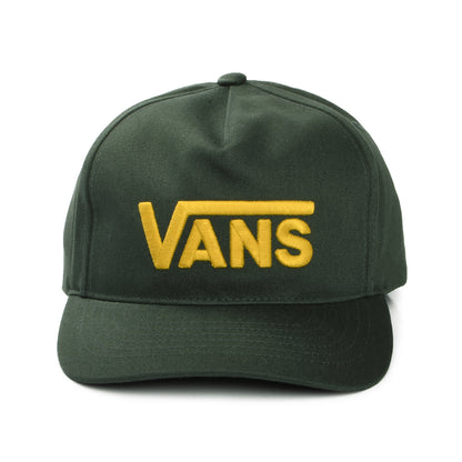 Vans Hats Drop V Logo Curved Brim Snapback Cap - Dark Moss-Yellow