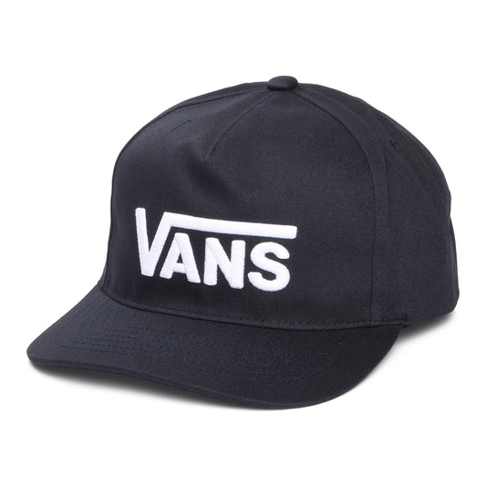 Vans Hats Drop V Logo Curved Brim Snapback Cap - Midnight-White