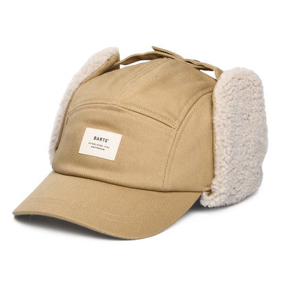 Barts Hats Hafnar 5 Panel Cap with Earflaps - Sand