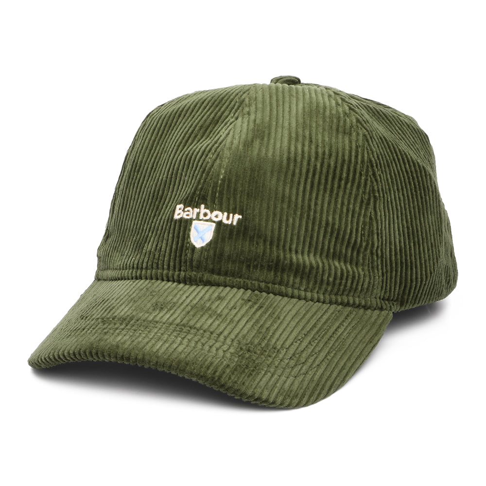 Barbour Hats Preston Corduroy Baseball Cap - Olive
