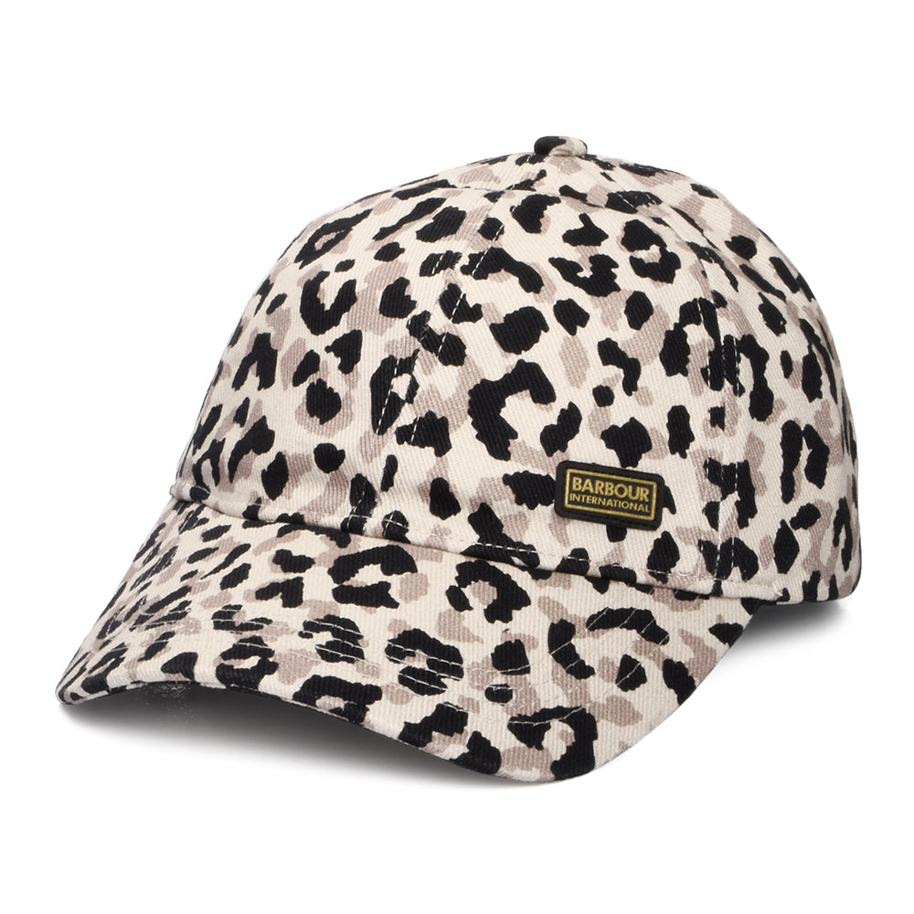 Barbour International Harley Leopard Baseball Cap - Light Leopard