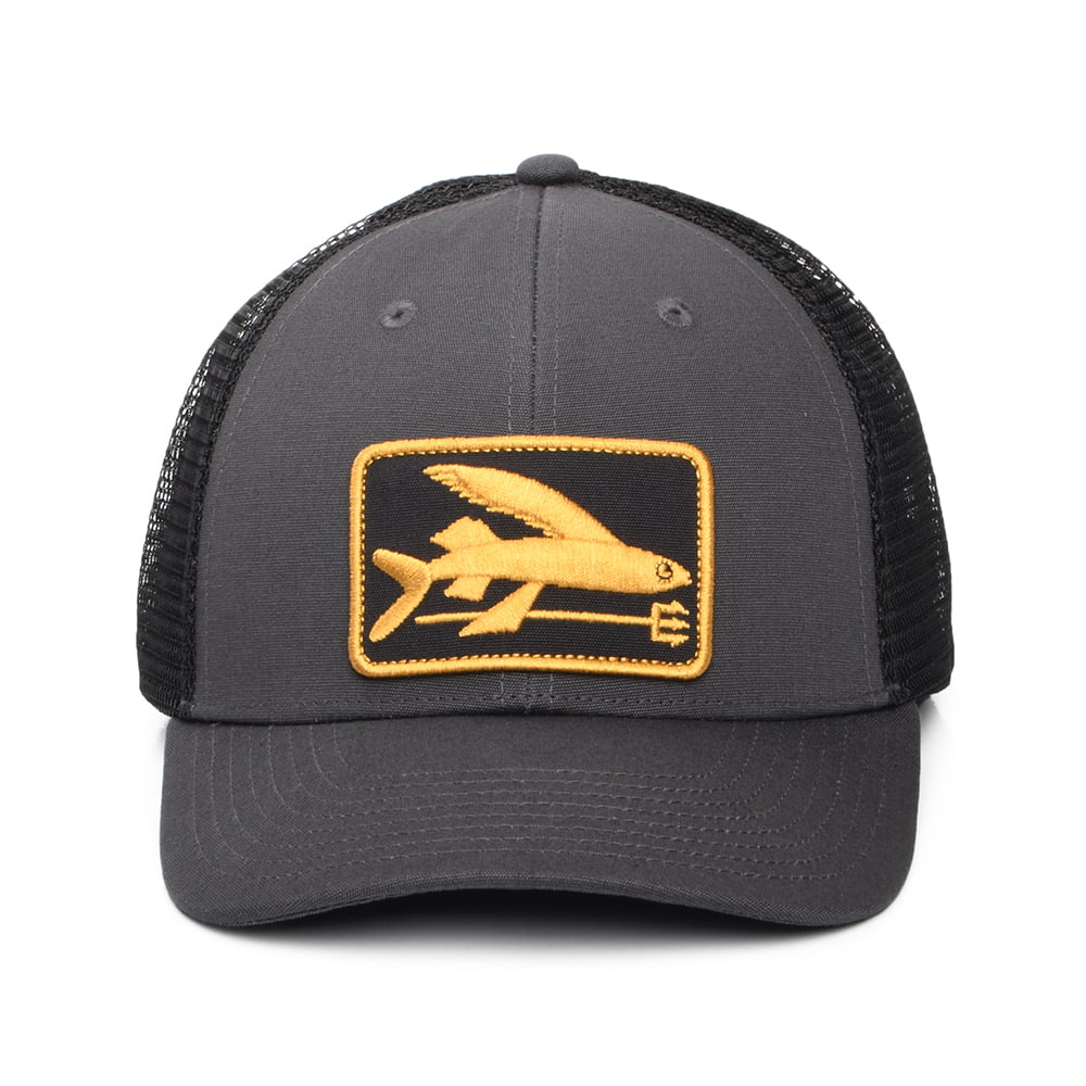 Patagonia Hats Flying Fish LoPro Trucker Cap - Grey-Black