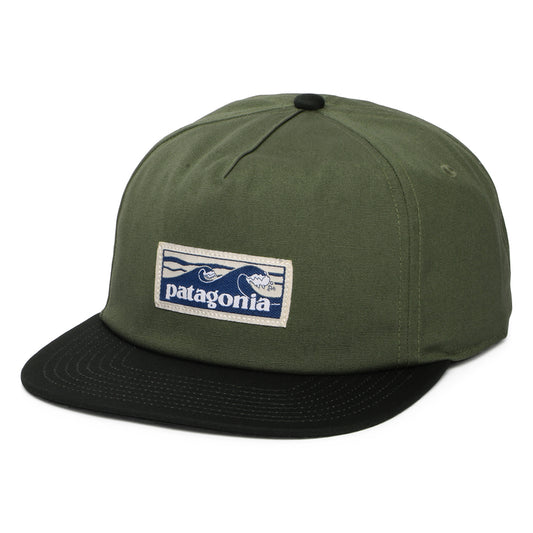 Patagonia Hats Boardshort Label Funfarer Organic Cotton Baseball Cap - Green