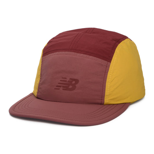 New Balance Hats Everyday Recycled 5 Panel Cap - Burgundy-Mustard