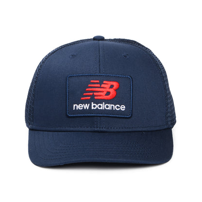 New Balance Hats NB Stacked Patch Logo Trucker Cap - Navy Blue