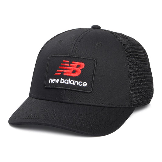 New Balance Hats NB Stacked Patch Logo Trucker Cap - Black