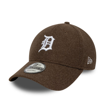 New Era 9FORTY Detroit Tigers Baseball Cap - MLB Melton - Brown-White